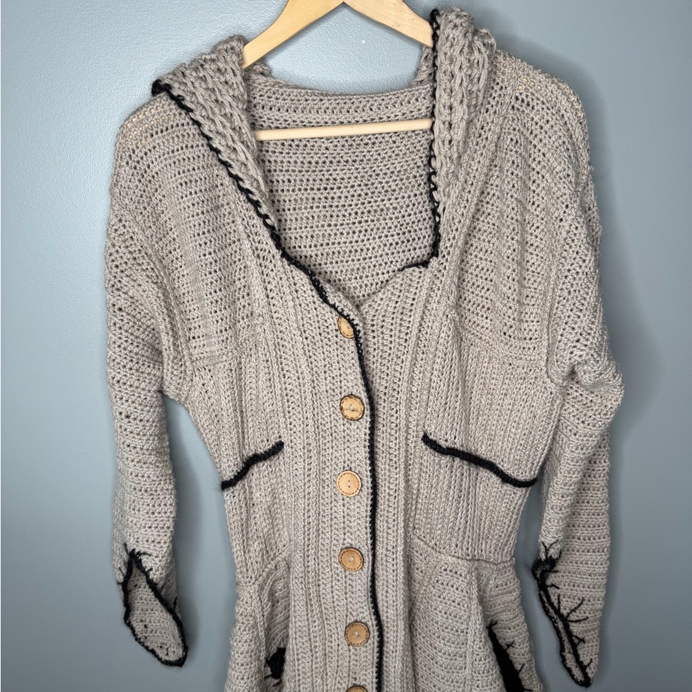 Oogie Boogie Nightmare Before Christmas Handmade Crocheted Hooded Cardigan Etsy - Picture 5 of 11